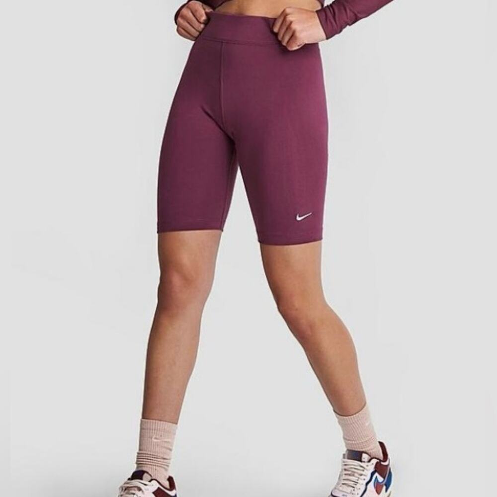 Nike Sportswear Essentials Cotton Blend Mid Rise Bike Shorts Size XS